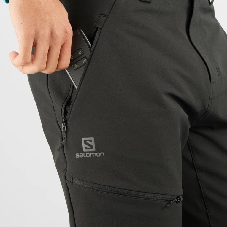 Black Salomon Outpeak Warm Men's Sport Pants | IE JD7094